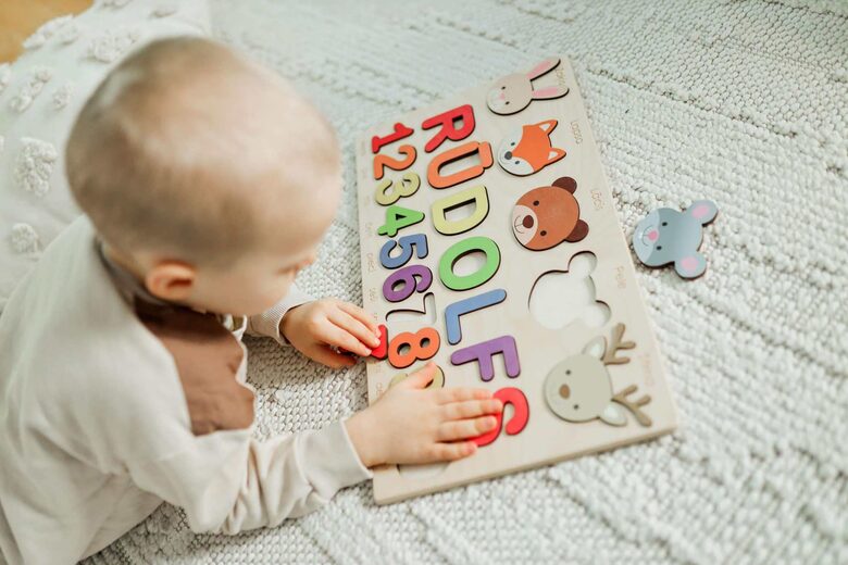 Jauktā Lielā vārda puzle ar dzīvniekiem + cipari